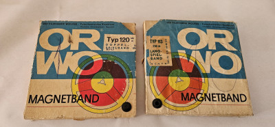 BANDA MAGNETOFON ORWO TYP 120 LH 540m SI TYP 113 LH 250m LOT 2 BUCATI foto