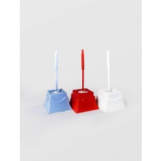 Perie pentru toaleta cu suport LUX, STERK din plastic, 23cm X 11cm diverse culori