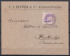 ROMANIA 1896 POSTA ROMANA IN TURCIA SUPRATIPAR VIOLET 1 PIASTRE /PLIC CIRCULAT, Stampilat