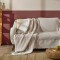 Patura cu franjuri Serenity - 170x210 Cm bej alb