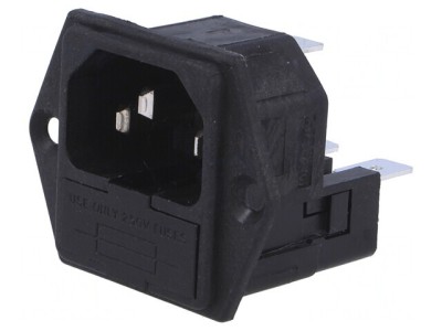 Conector Alimentare AC 10A 250V IEC 60320 foto