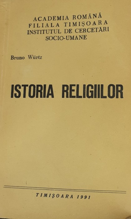 ISTORIA RELIGIILOR BRUNO WURTZ