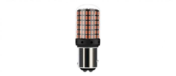 Bec LED Canbus 1157, BAY15D, P21/5W ,144 LED-uri pentru Frana si Pozitie spate sau Lumini de zi, doua filamente/faze