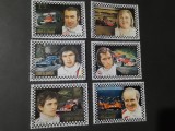 Seria Completă Umm Al Qiwain 1972 - Formula 1, Piloți Legendari, Jackie Stewart, Fittipaldi, Ferrari, 6v, Ștampilată -A333