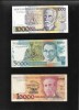 Set Brazilia 1 + 5 + 10 cruzados novos pe 1000 + 5000 + 10000 cruzados, America Centrala si de Sud