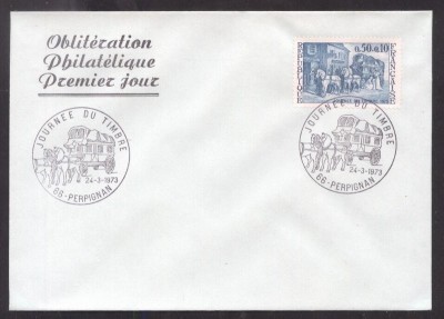 France 1973 UPU Stamp Day FDC K.409 foto