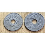 MNDSTR3 (LOT 2 ) FRANTA ANII 1940-1945 ZINC 20 CENTIMES