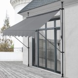Copertina protectie solara Toronto gri medium 200 x 120 x 220-309 cm [pro.tec] HausGarden Leisure