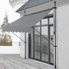 Copertina protectie solara Toronto gri medium 400 x 120 x 220-309 cm [pro.tec] HausGarden Leisure foto