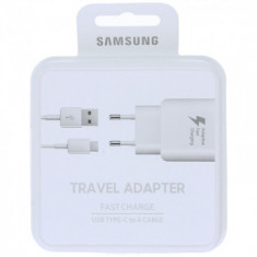 Samsung Încărcător rapid de călătorie 2100mAh incl. Cablu de date USB tip C alb (Blister UE) EP-TA300CWEGWW