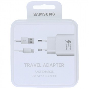 Samsung &amp;Icirc;ncărcător rapid de călătorie 2100mAh incl. Cablu de date USB tip C alb (Blister UE) EP-TA300CWEGWW foto