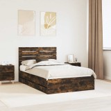Cumpara ieftin Cadru de pat Stejar fumuriu 120 x 190 cm Lemn Ingineresc
