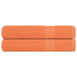 VidaXL Prosoape 2 buc Portocaliu 100x200 cm 360 g/m&sup2; 100% bumbac