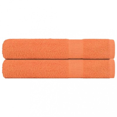 vidaXL Prosoape 2 buc Portocaliu 100x200 cm 360 g/m&amp;sup2; 100% bumbac 136914 foto