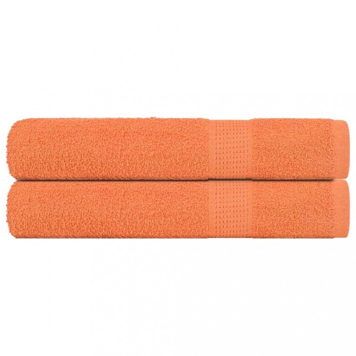 vidaXL Prosoape 2 buc Portocaliu 100x200 cm 360 g/m&sup2; 100% bumbac 136914