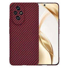 Husa slim carbon pentru honor 200 - protectie premium fibershell, red foto