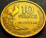 Moneda istorica 10 FRANCI / FRANCS - FRANTA, anul 1951 *cod 5021