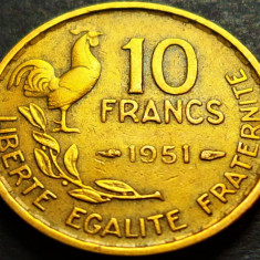 Moneda istorica 10 FRANCI / FRANCS - FRANTA, anul 1951 *cod 5021