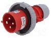 Conector alimentare AC, IEC 60309, IP67, 32A, 400V AC, 4 pini, PCE - 0242-6V
