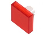 Lentilă Buton 22mm Roșie Transparentă din Plastic