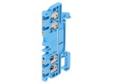 Conector Șine 1.5mm&sup2; 4 Borne Albastru Wemid