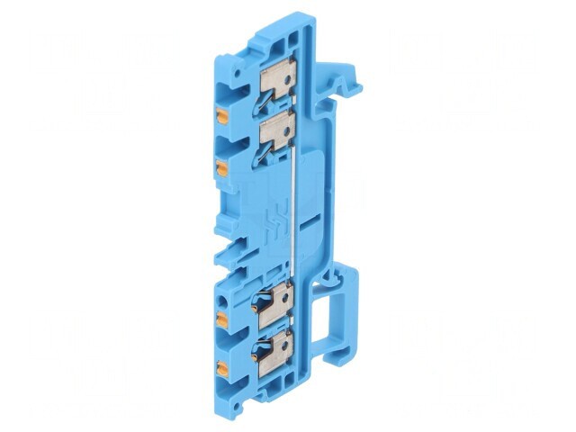 Conector Șine 1.5mm&sup2; 4 Borne Albastru Wemid