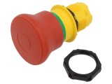 Comutator Siguranță 22mm LOVATO ELECTRIC, Cap Roșu Ciupercă, 2 Poziții