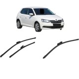Cumpara ieftin Set 3 stergatoare SKODA FABIA III Praktik (NJ5) din 2014-2022, pentru parbriz si luneta fata si spate auto, Bosch Aerotwin-Aerotwin, din cauciuc silic