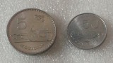 MOZAMBIC set / lot 50 Centavos + 5 Meticais 1980 UNC din saculetul bancii **, Africa, Aluminiu