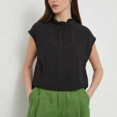 United Colors of Benetton bluza femei, culoarea negru, neted