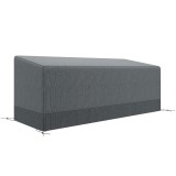 Outsunny Husă pentru mobilier de grădină Rezistentă la iarnă Impermeabilă Anti-UV 600D Oxford 190,5 x 72 x 76 cm Gri deschis | Aosom Romania