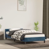 VidaXL Cadru de pat fără saltea, albastru &icirc;nchis, 90x200 cm, catifea