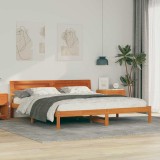 VidaXL Cadru de pat Maro ceruit 180 x 200 cm Lemn masiv de pin