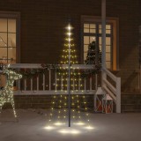 VidaXL Brad de Crăciun pe catarg, 108 LED-uri, alb cald, 180 cm
