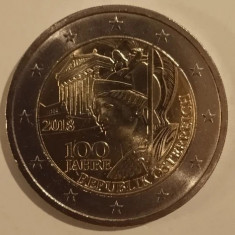 Moneda Austria - 2 Euro 2018 - 100 Ani Republica