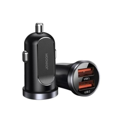 Incarcator auto, dual USB, fast charge, 30 W, QC 3.0, negru foto
