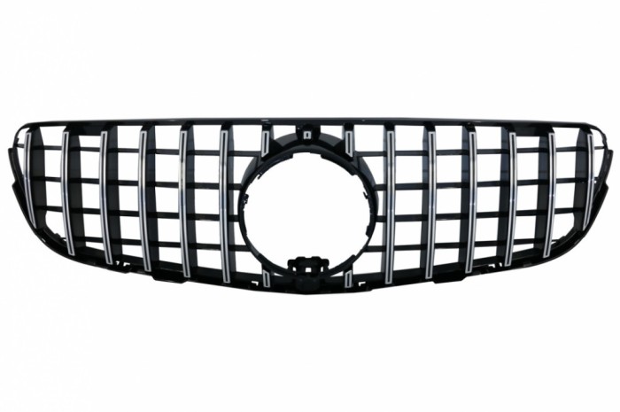 Grila Centrala Black Mercedes GLC X253 C253 2015-2018 GT R Panamericana Look Crom Performance AutoTuning