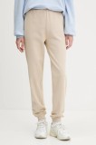 HUGO pantaloni de trening din bumbac culoarea bej, uni, 50522417