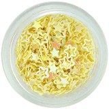 Decora&Aring;&pound;iuni pentru unghii - flori galben deschis, cu gol &Atilde;&reg;n mijloc, INGINAILS
