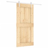Cumpara ieftin Usa glisanta cu set de feronerie 95x210 cm, lemn masiv de pin