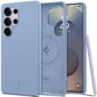 Husa pentru Samsung Galaxy S25 Ultra - Spigen Silicone Fit MagSafe - Sapphire Blue foto