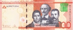 Bancnota Republica Dominicana 100 Pesos Dominicanos 2021 - P190 UNC
