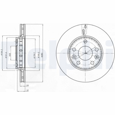 DELPHI BG4265C Disc frana foto
