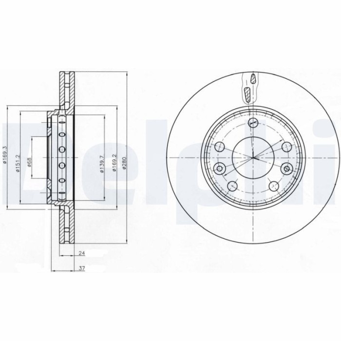 DELPHI BG4265C Disc frana