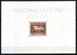 Germania Reich 1936, Mi #621 = Bl 4, sport, curse de cai, &quot;Panglica Maro&quot;, MNH, cota 32 &euro;!
