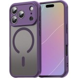 Husa Matte MagSafe pentru IPhone 17 Pro, protectie completa, contur mov