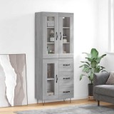 vidaXL Dulap &icirc;nalt, gri sonoma, 69,5x34x180 cm, lemn compozit