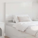 vidaXL Tăblie cap cu headboard Alb lucios 90 cm Lemn compozit 887686