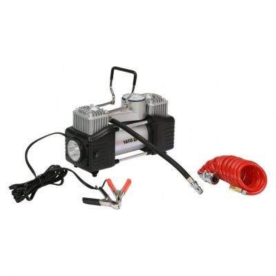 Compresor auto cu lanterna, 250w, 60l/min Yato YT-73462 foto