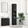 VidaXL Dulap de baie, negru, 30 x 30 x 183,5 cm, PAL